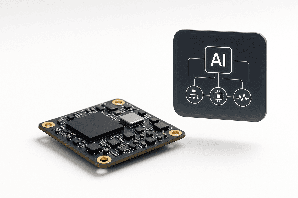 Edge AI device illustration for hardware and edge AI solutions