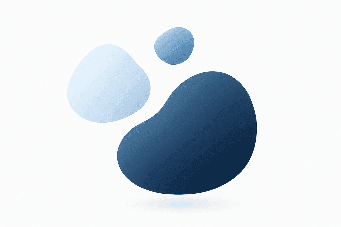 Abstract blue gradient shapes representing XRAW Innovations' AI and software technology