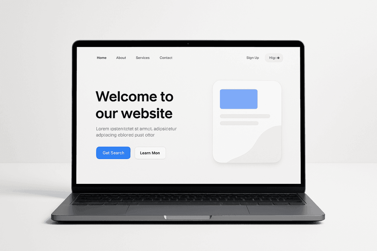 Responsive website design illustration for web development services